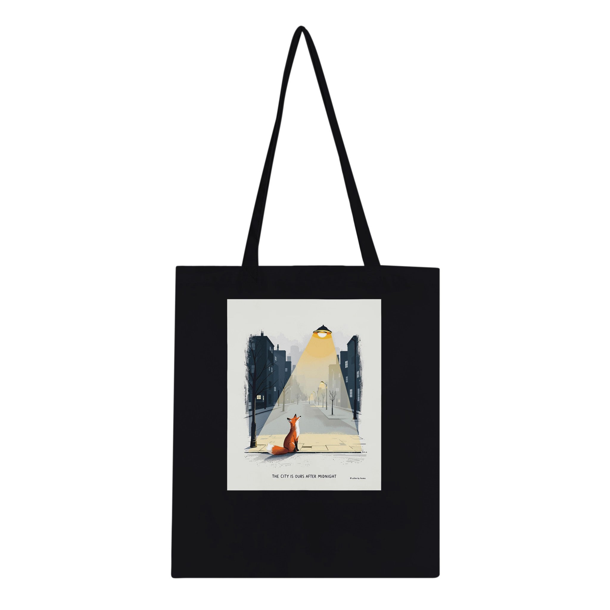 Urban Fox Night Tote Bag Cotton Shopper UK — Tote Bag | Wild Thread Co