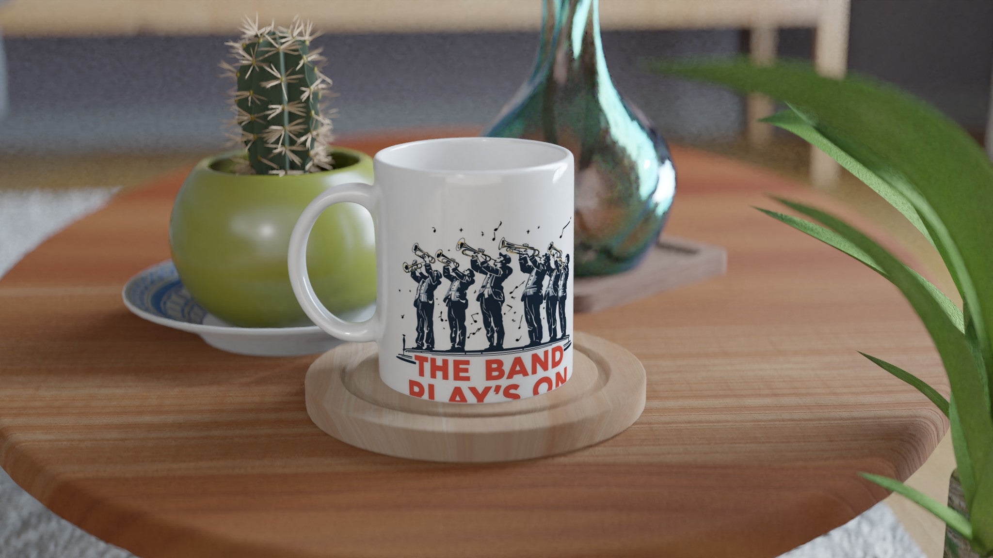 Northern Brass Band Bandstand Mug — detail view | Wild Thread Co