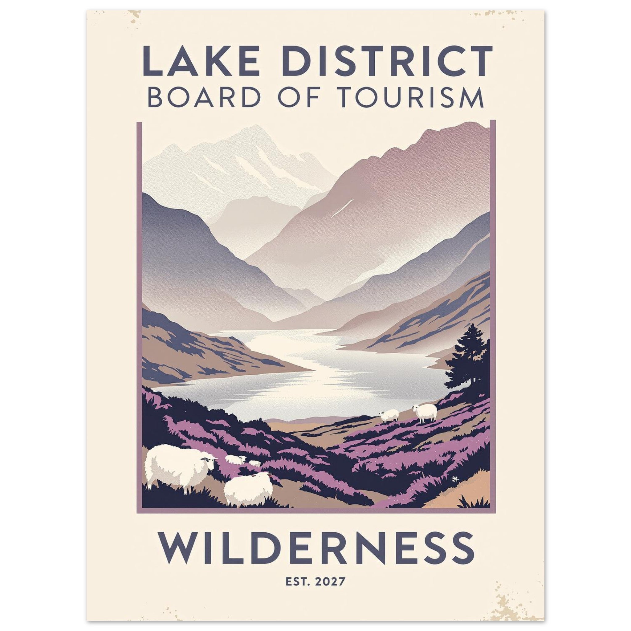 Lake District Vintage Travel Poster — Art Print | Wild Thread Co