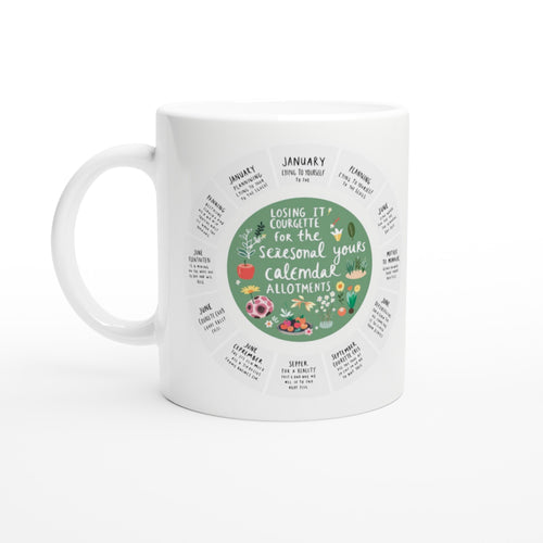 Allotment Circular Seasonal Calendar Mug Coffee Tea Ceramic 11oz — Mug | Wild Thread Co