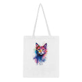 Watercolour Cat Splash Tote Bag Cotton Shopper UK — Tote Bag | Wild Thread Co UK
