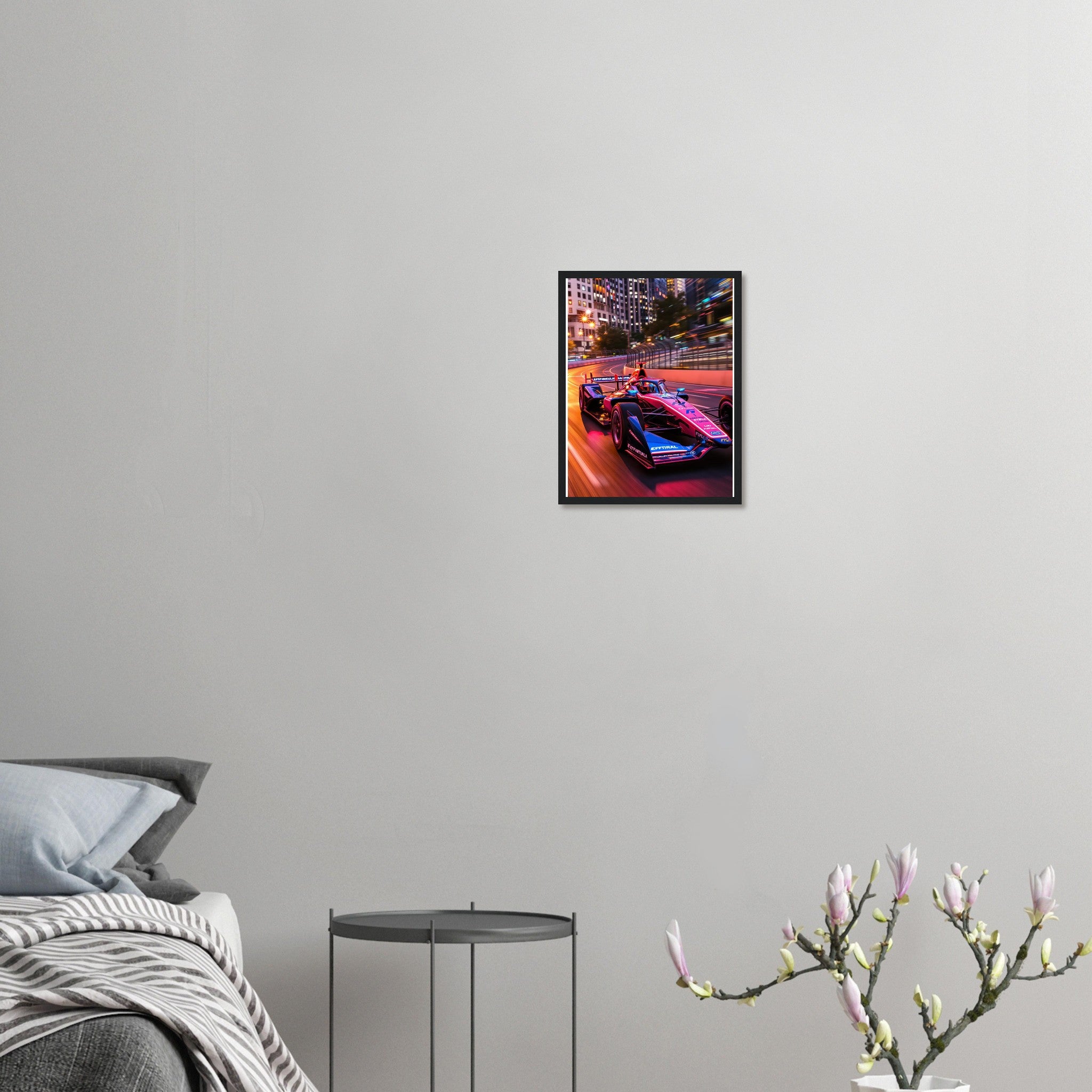 Formula E City Racing Framed Art Print — detail view | Wild Thread Co