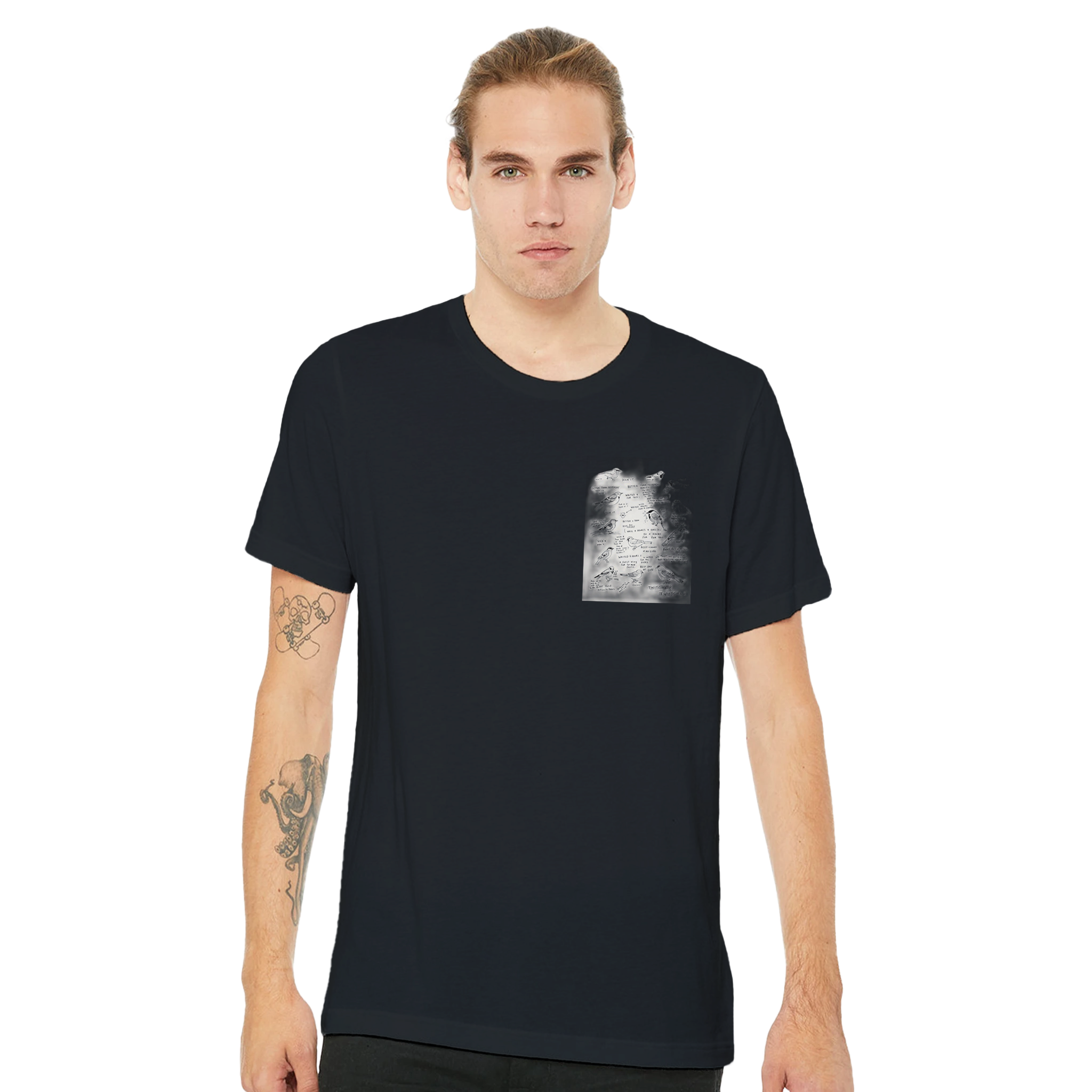 Gorpcore Birdwatching Obsession T-Shirt — detail view | Wild Thread Co