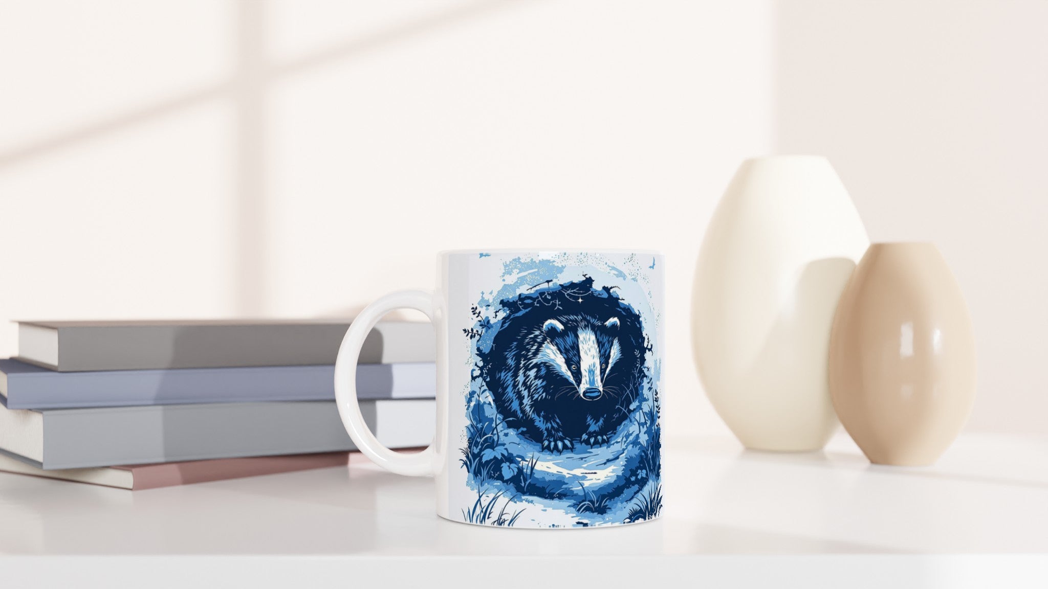 badger moonlight Mug Coffee Tea Ceramic 11oz — Mug | Wild Thread Co