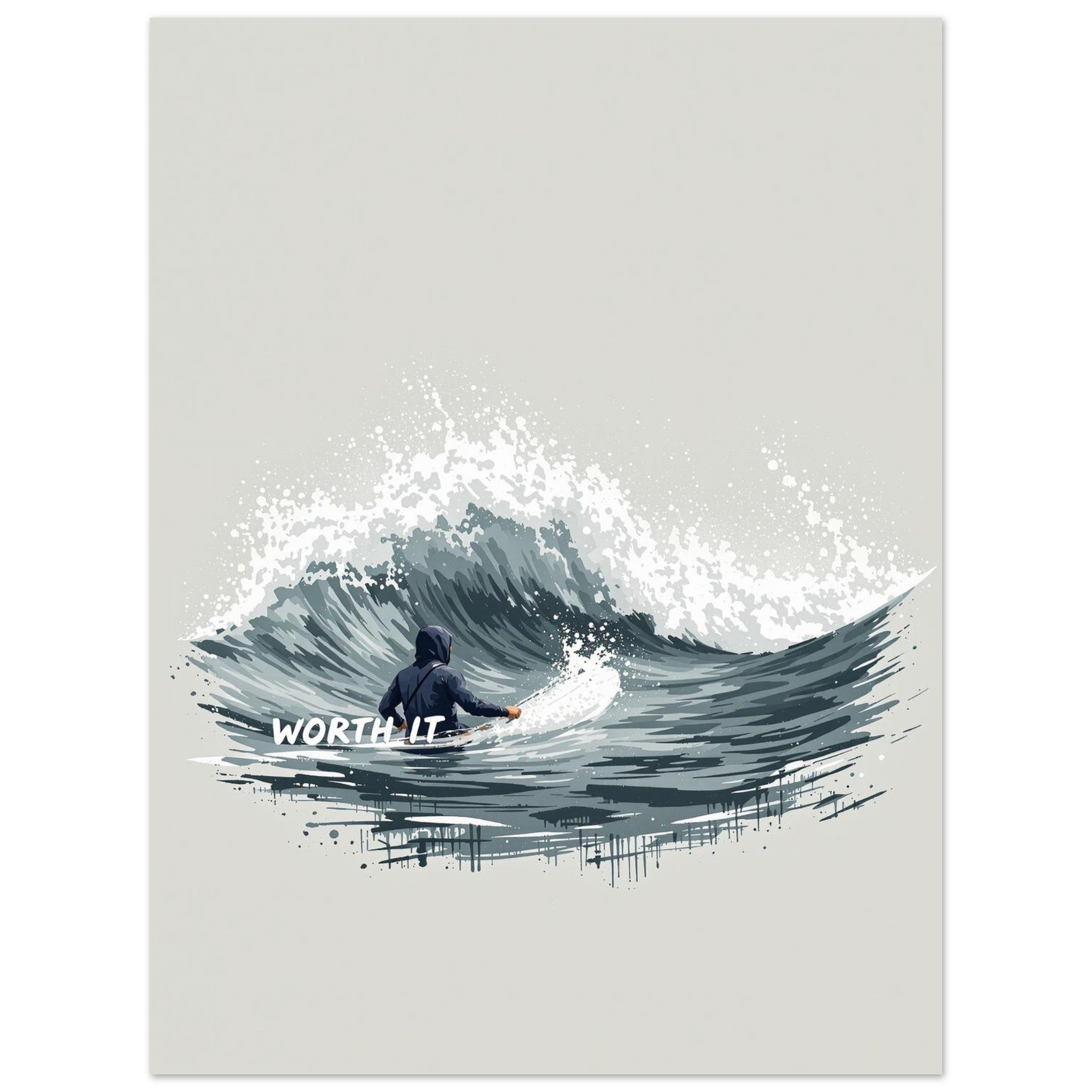 Cold Water Surf Art Print Art Print — detail view | Wild Thread Co