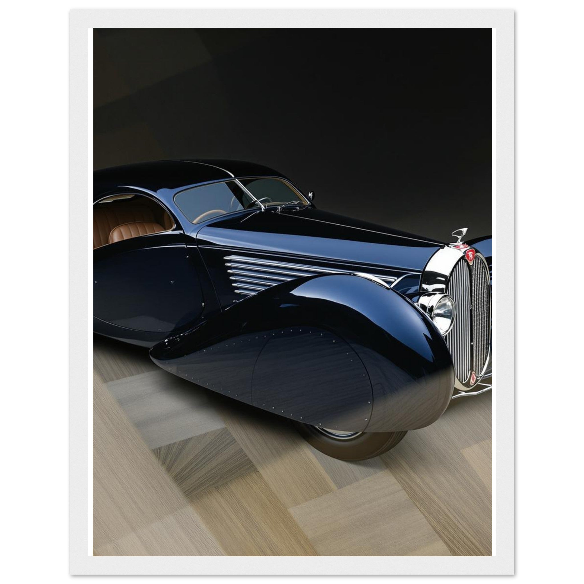 Bugatti Type 57 Framed Art Print — detail view | Wild Thread Co