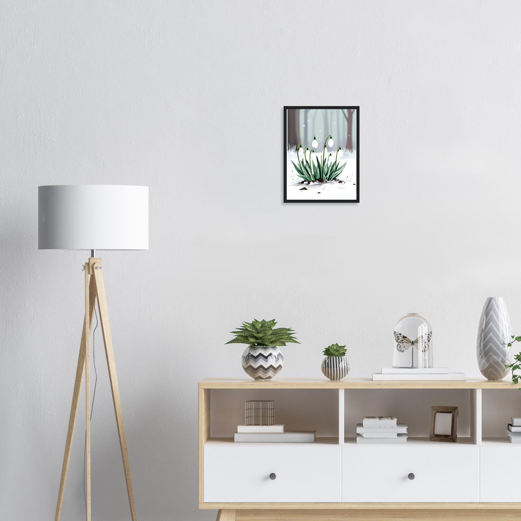 Snowdrop February First Flowers Framed Print — Framed Art Print | Wild Thread Co