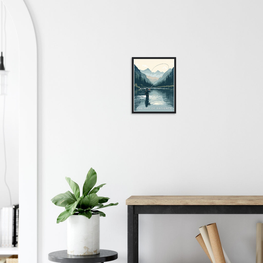 Salmon Fly Fishing Framed Art Print — detail view | Wild Thread Co