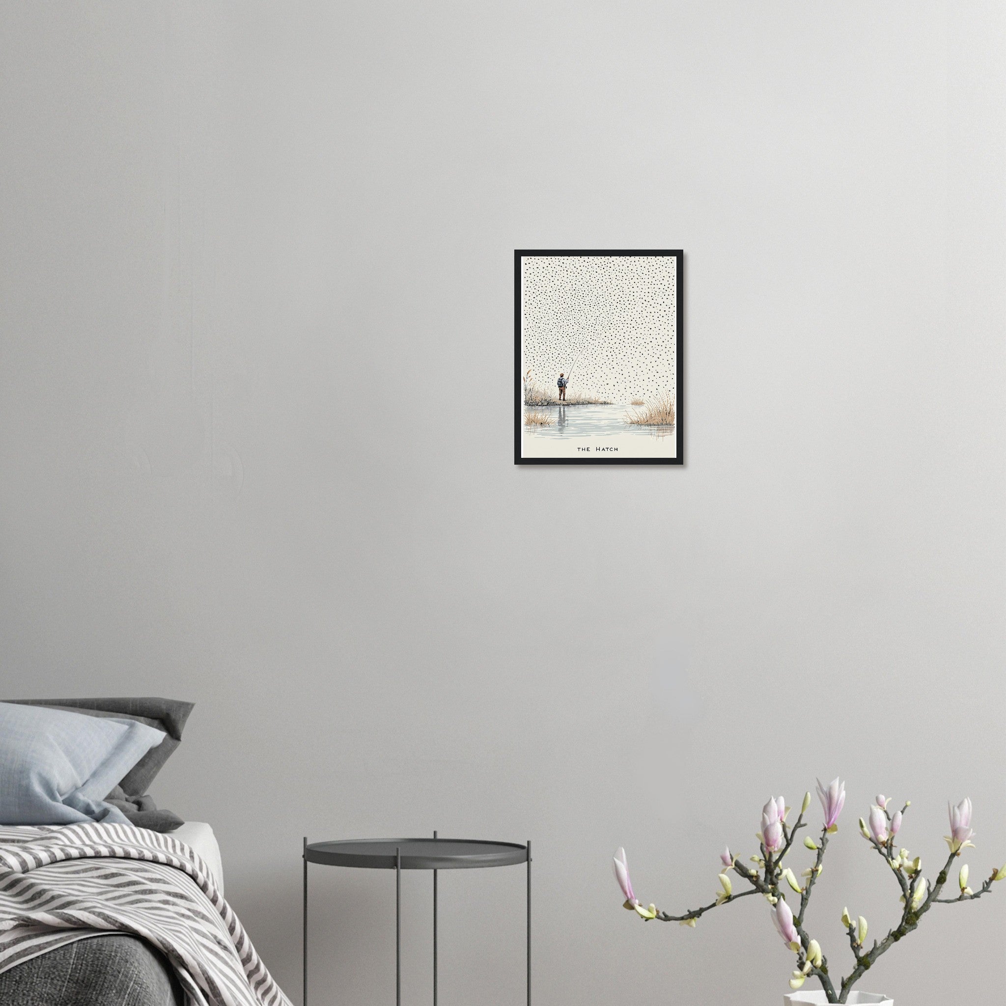 Chalk Stream Trout Rising Mayfly Framed Print Wall Art Ready to Hang — Framed Art Print | Wild Thread Co UK