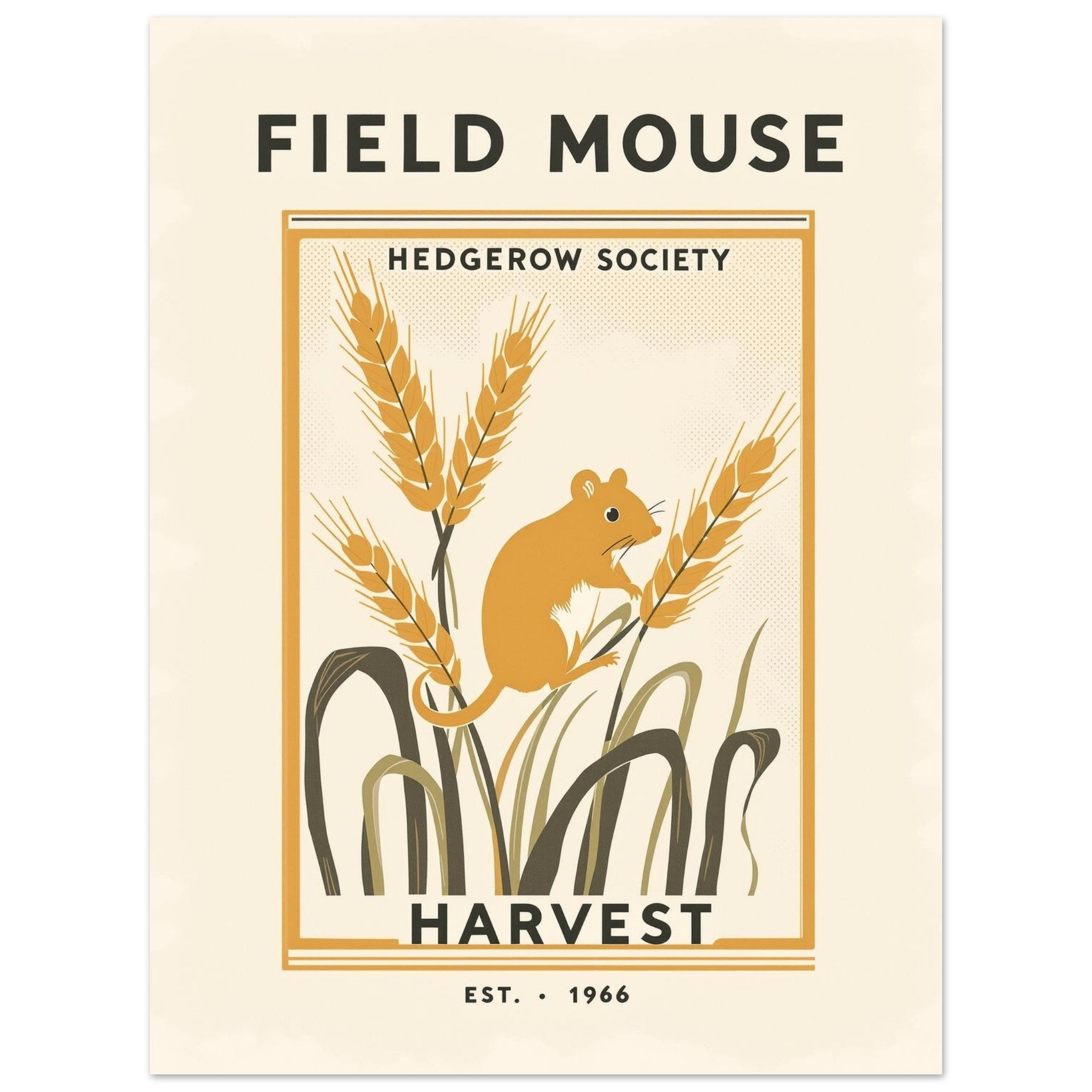 Field Mouse Vintage Travel Poster — Art Print | Wild Thread Co