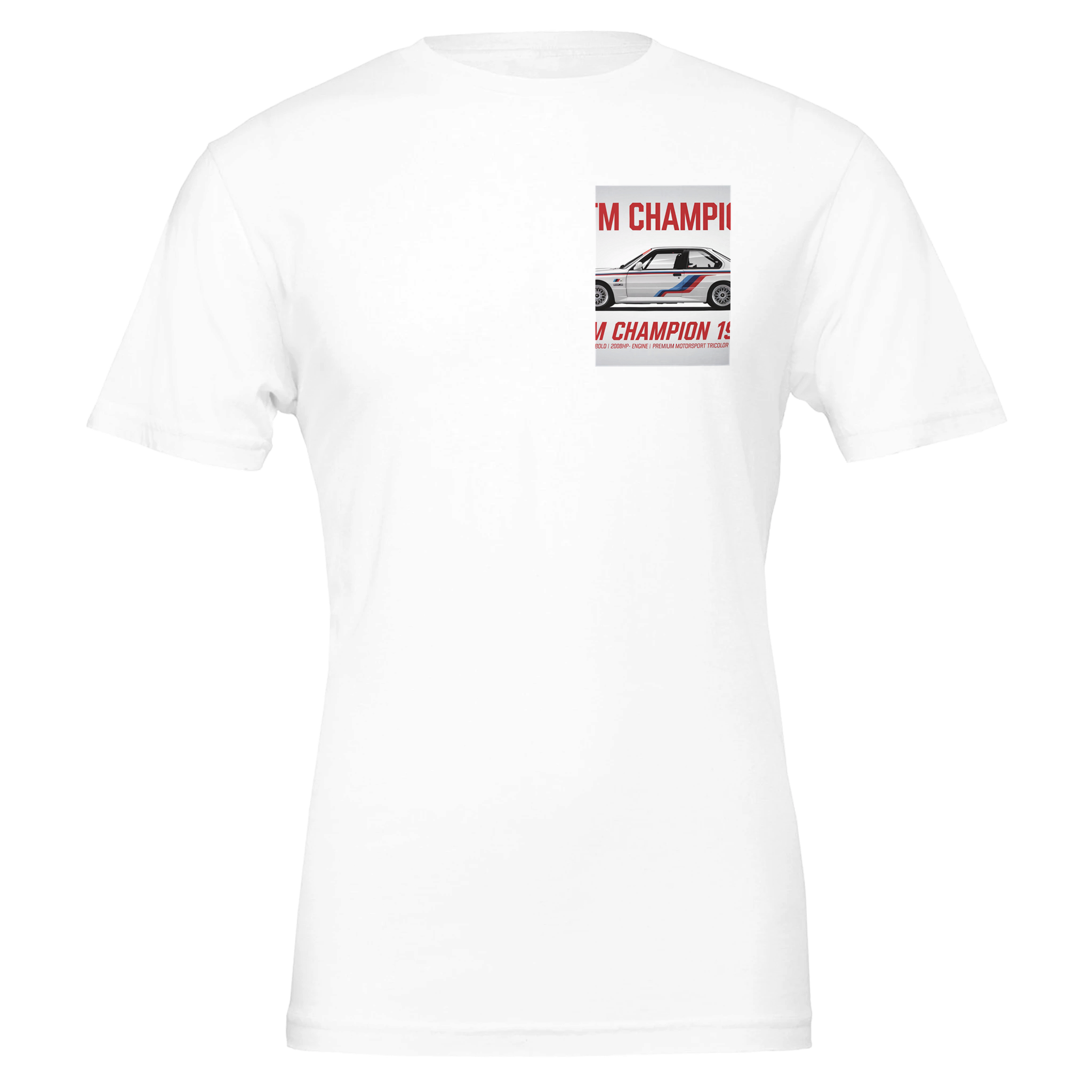 Bmw M3 E30 Dtm Spec Poster T-Shirt — detail view | Wild Thread Co