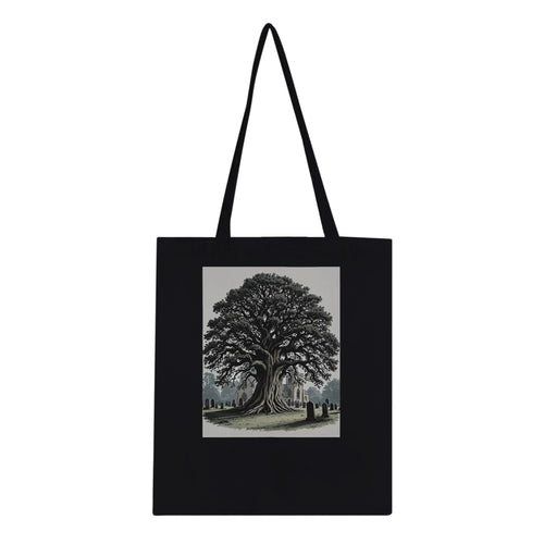 Ancient Yew Churchyard Tote Bag Cotton Shopper UK Tote Bag — detail view | Wild Thread Co