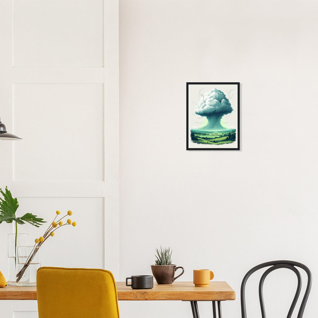 Summer Thunderstorm Valley Anvil Cloud Print Material — detail view | Wild Thread Co