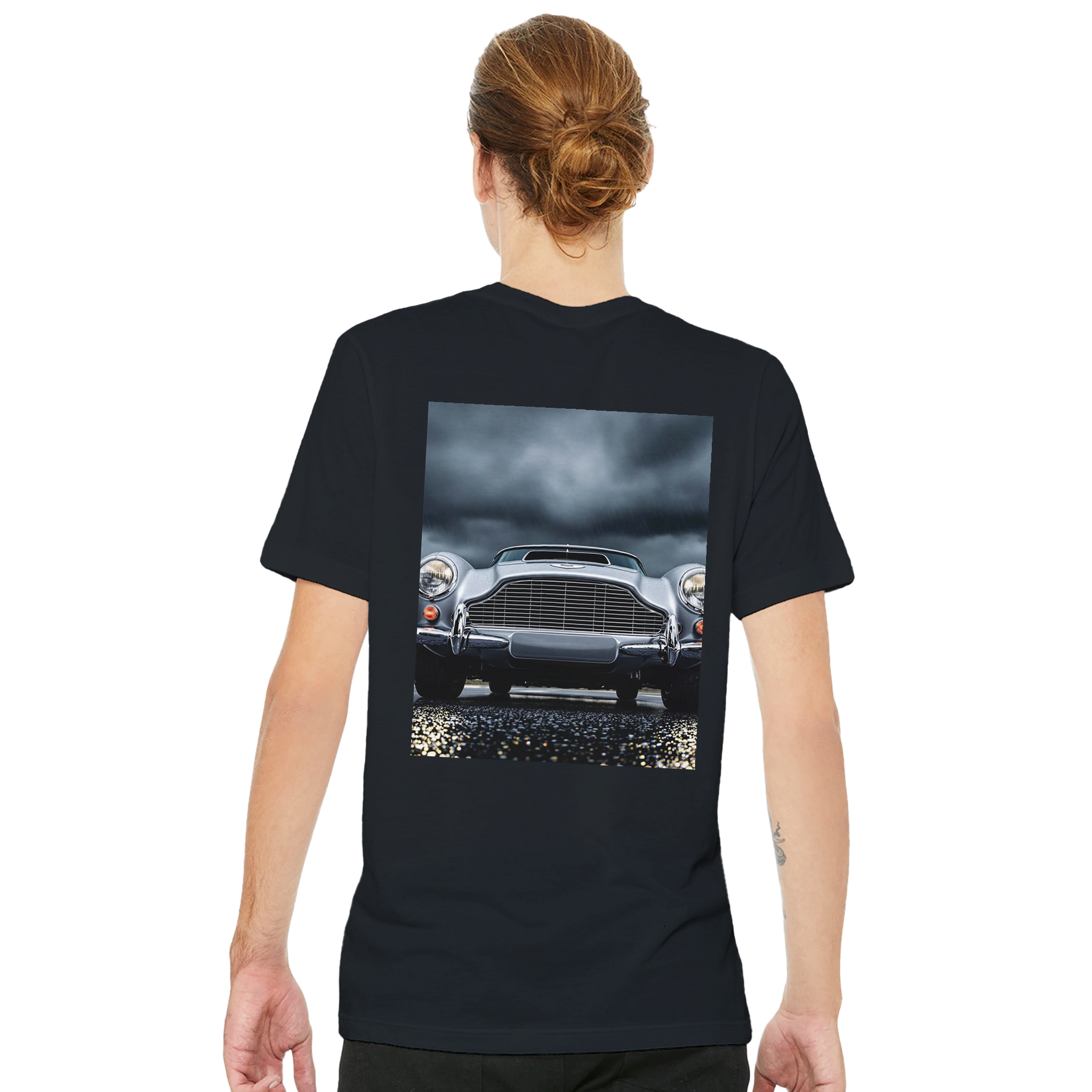 Aston Martin Db5 Silver T-Shirt — detail view | Wild Thread Co