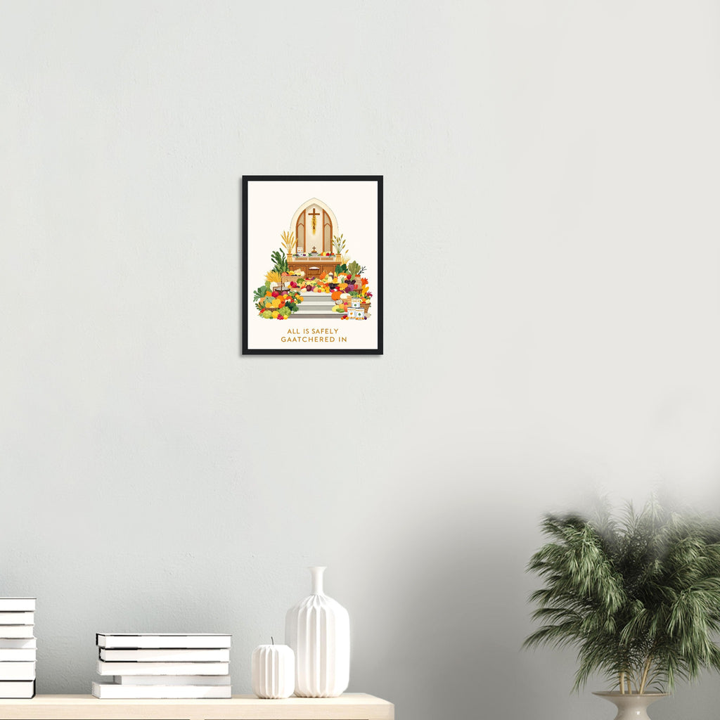 Harvest Festival Church Abundance Print Material — detail view | Wild Thread Co