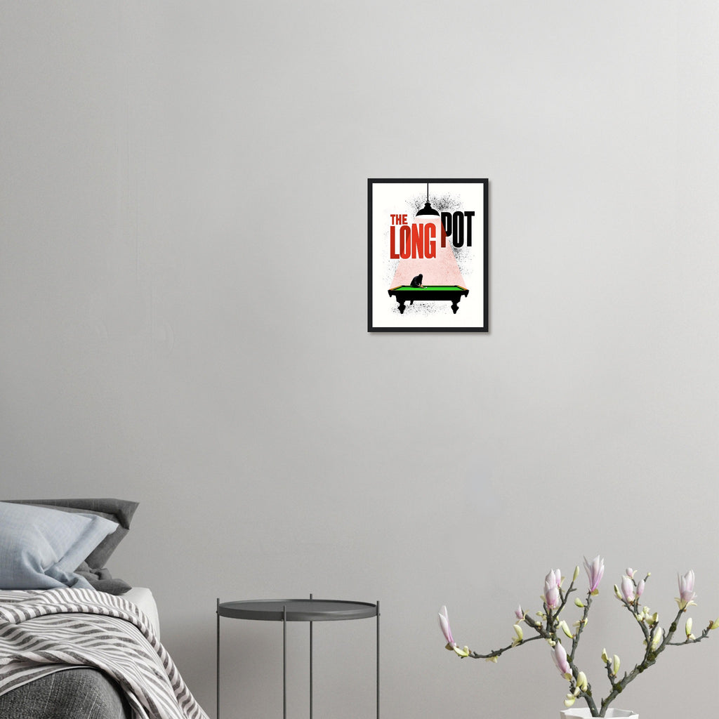 Snooker Hall Film Noir Framed Art Print — detail view | Wild Thread Co