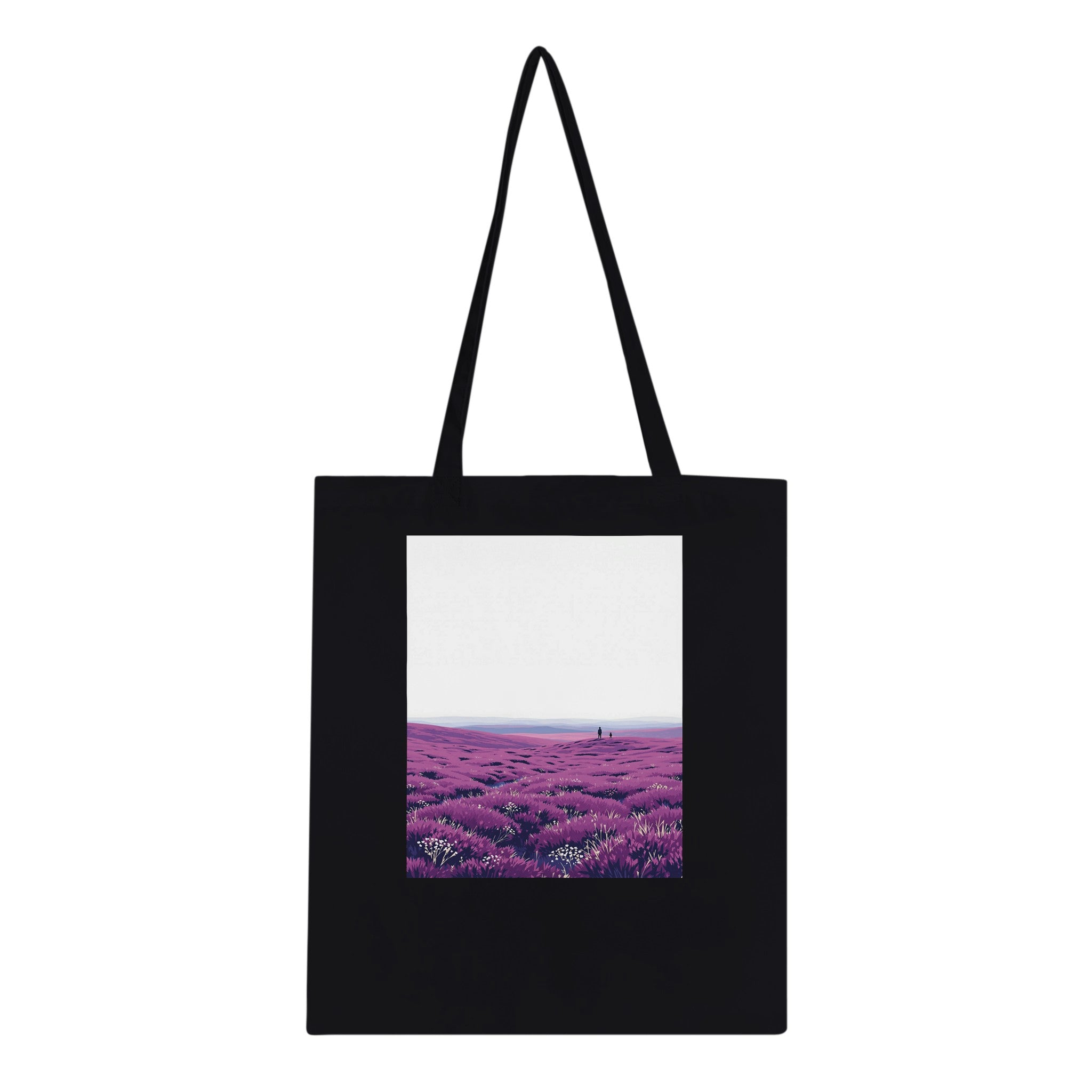 Heather Moor Purple August Tote Bag Cotton Shopper UK Tote Bag — detail view | Wild Thread Co