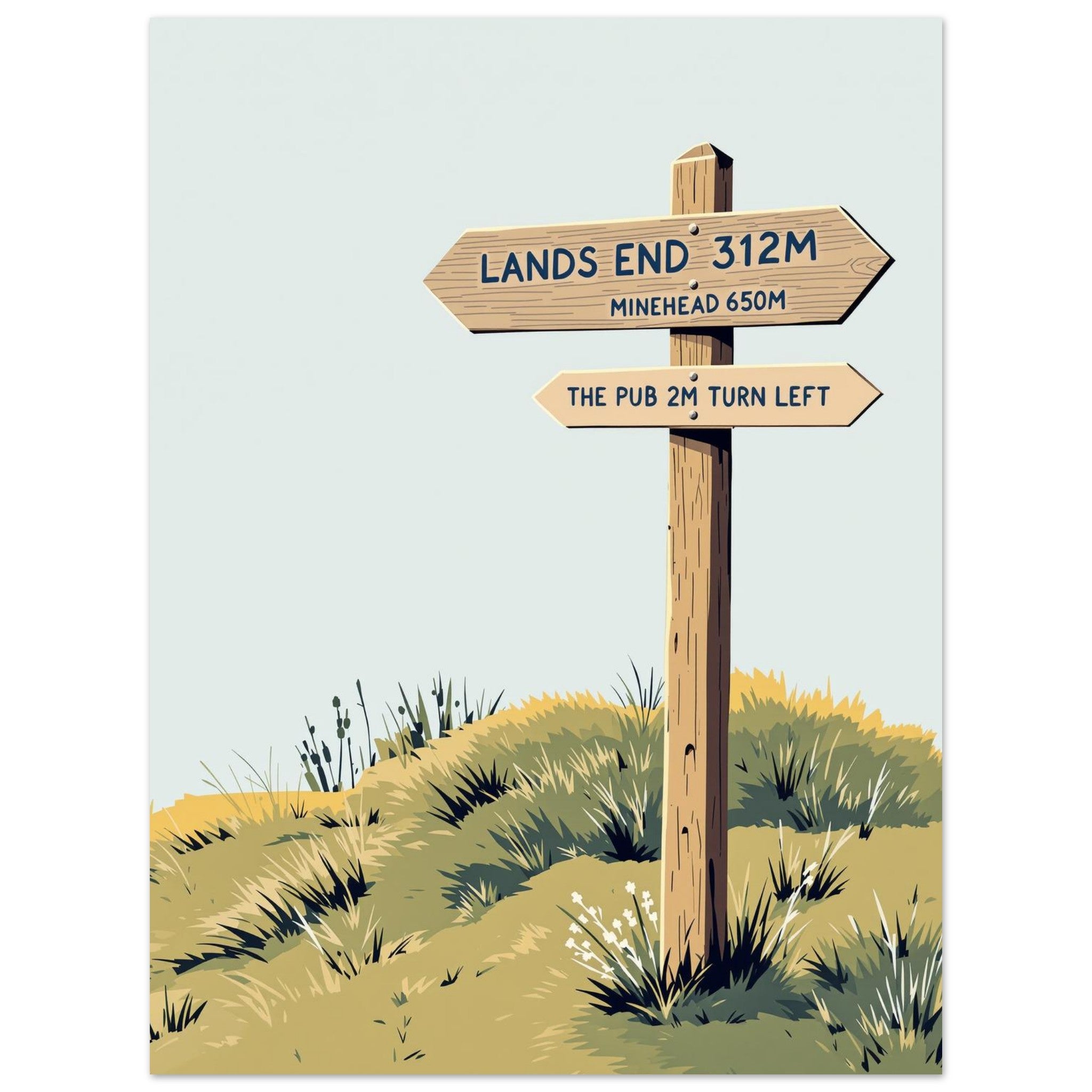 Gorpcore Coastal Walking Art Print Poster Wall Art UK — Art Print | Wild Thread Co