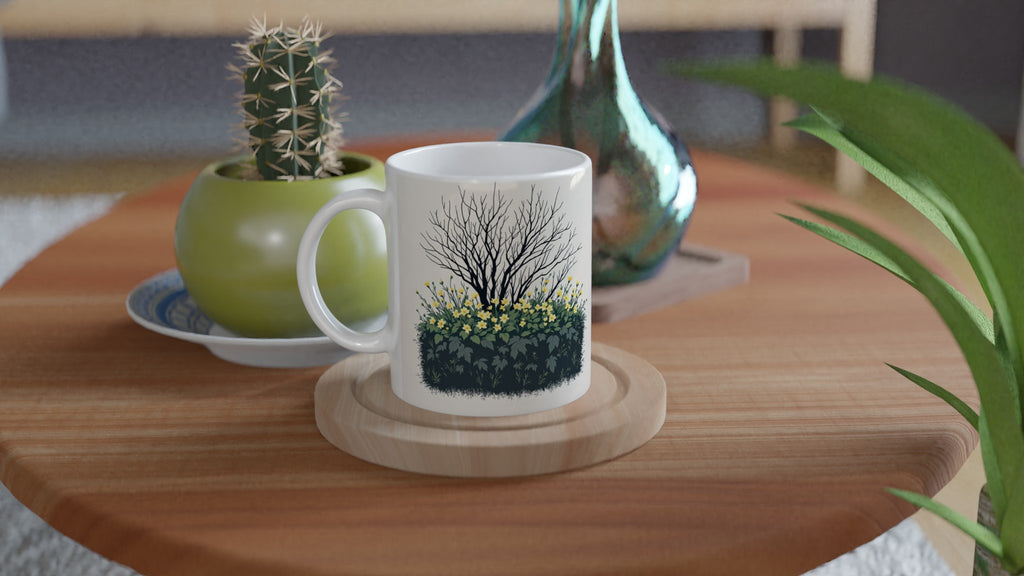Primrose Spring First Hedge Bank Mug — detail view | Wild Thread Co