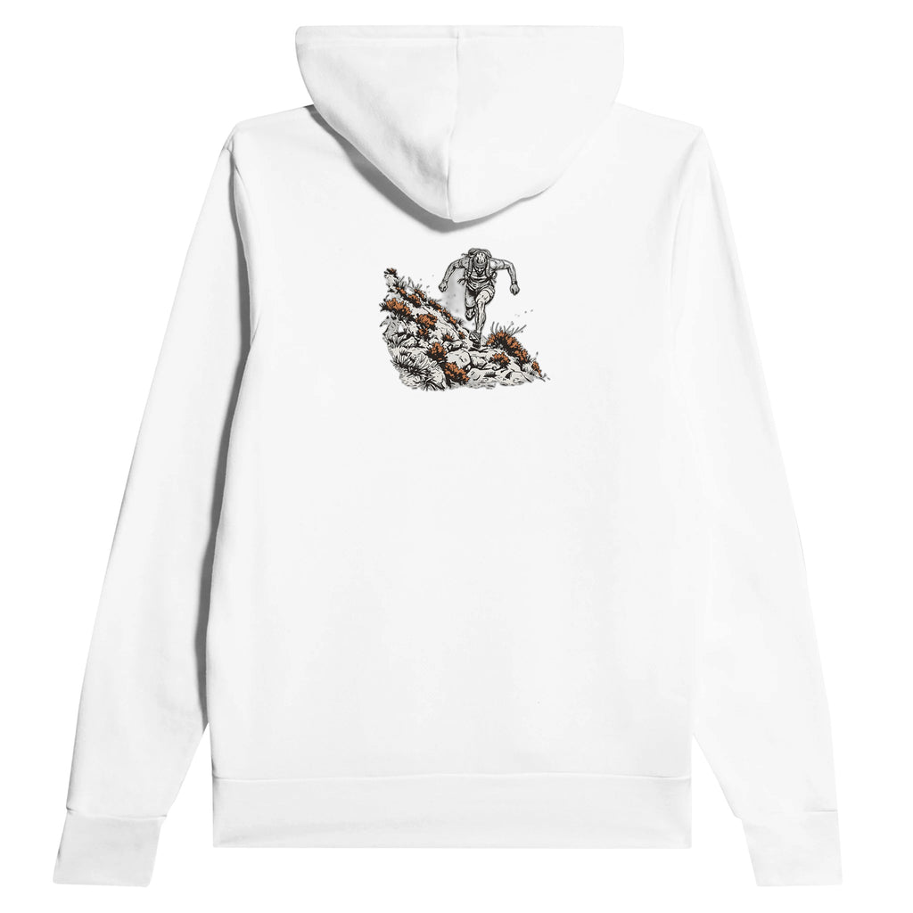 Trail Running Uphill Hoodie — detail view | Wild Thread Co
