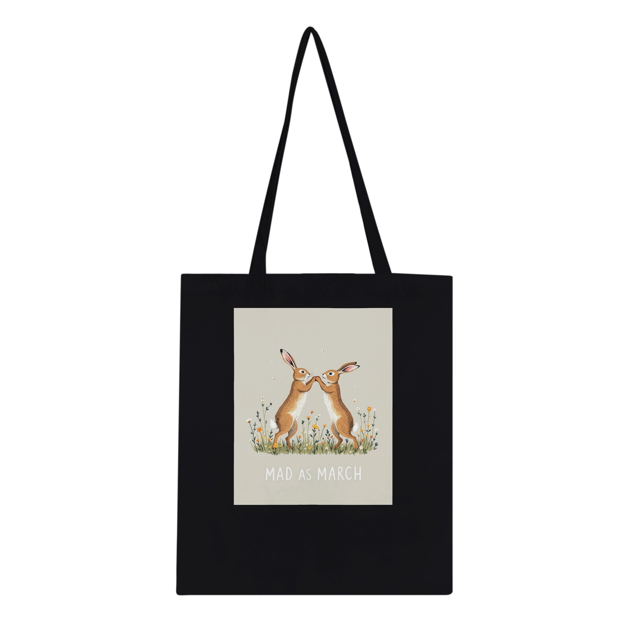 Hare Boxing Spring Tote Bag Cotton Shopper UK — Tote Bag | Wild Thread Co