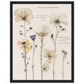 Dark Academia Pressed Flowers Victorian Framed Print Wall Art Ready Framed Art Print — detail view | Wild Thread Co