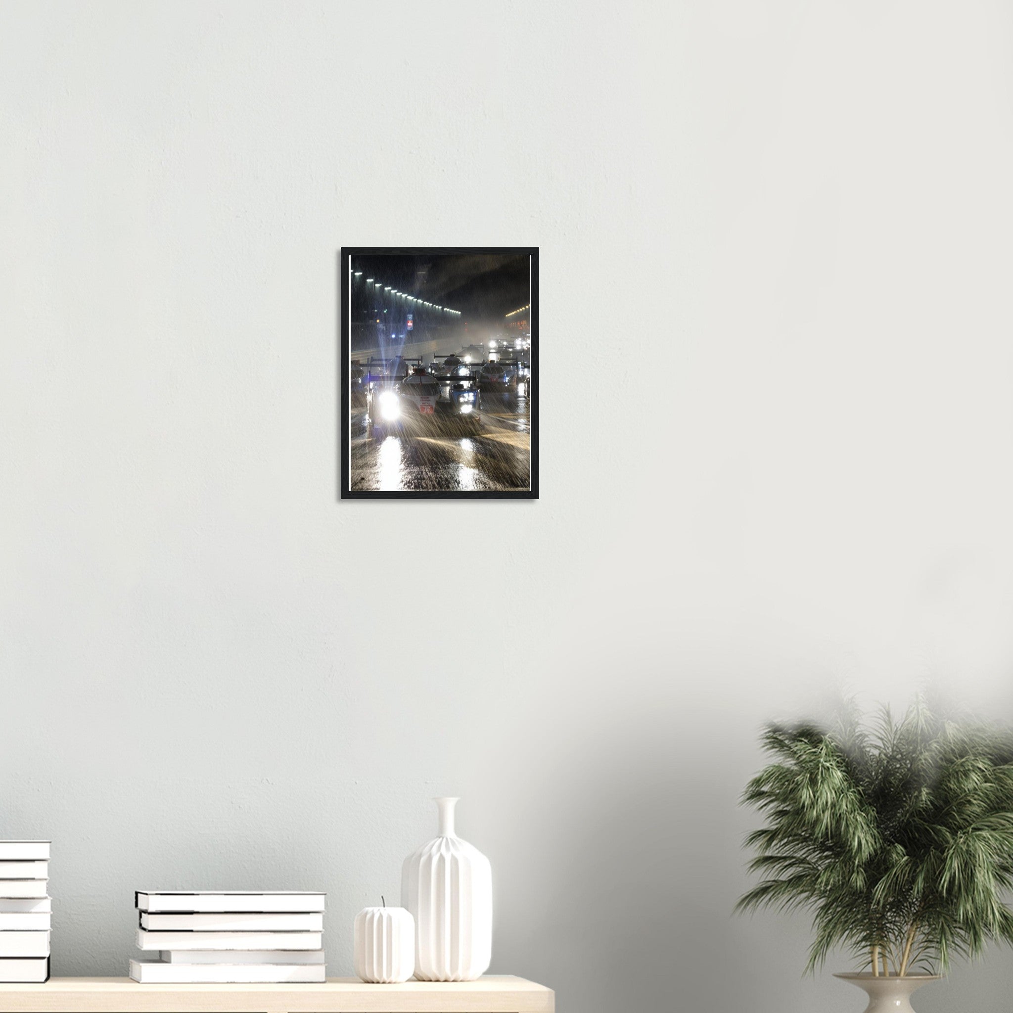 Le Mans Night Racing Framed Art Print — detail view | Wild Thread Co