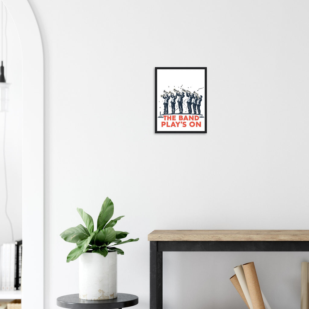 Northern Brass Band Bandstand Framed Art Print — detail view | Wild Thread Co