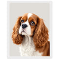 Cavalier King Charles Art Framed Print Wall Art Ready to Hang UK Framed Art Print — detail view | Wild Thread Co