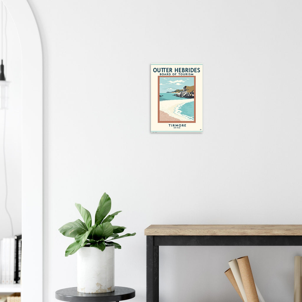 Outer Hebrides Vintage Travel Poster Art Print — detail view | Wild Thread Co