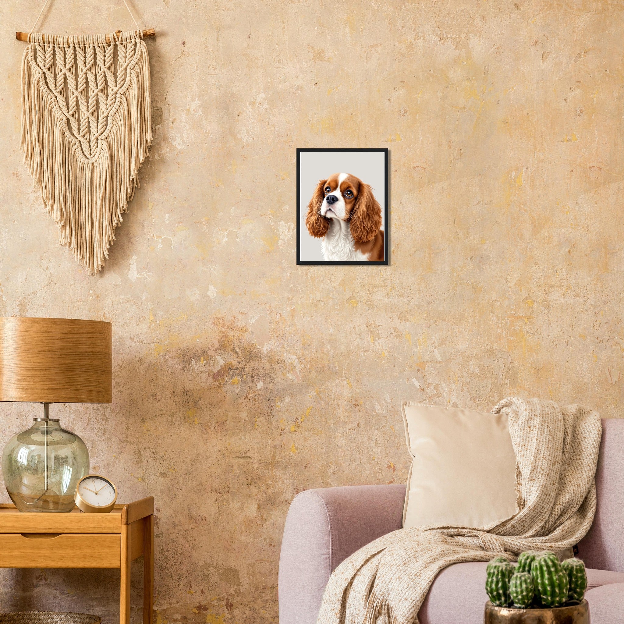 Cavalier King Charles Art Framed Print Wall Art Ready to Hang UK — Framed Art Print | Wild Thread Co