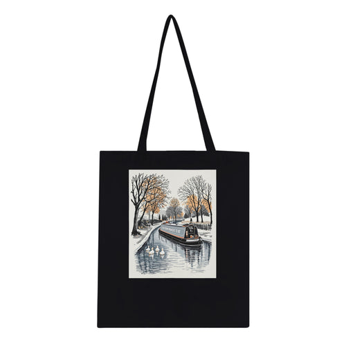 Canal Narrowboat Slow Down Tote Bag Cotton Shopper UK — Tote Bag | Wild Thread Co
