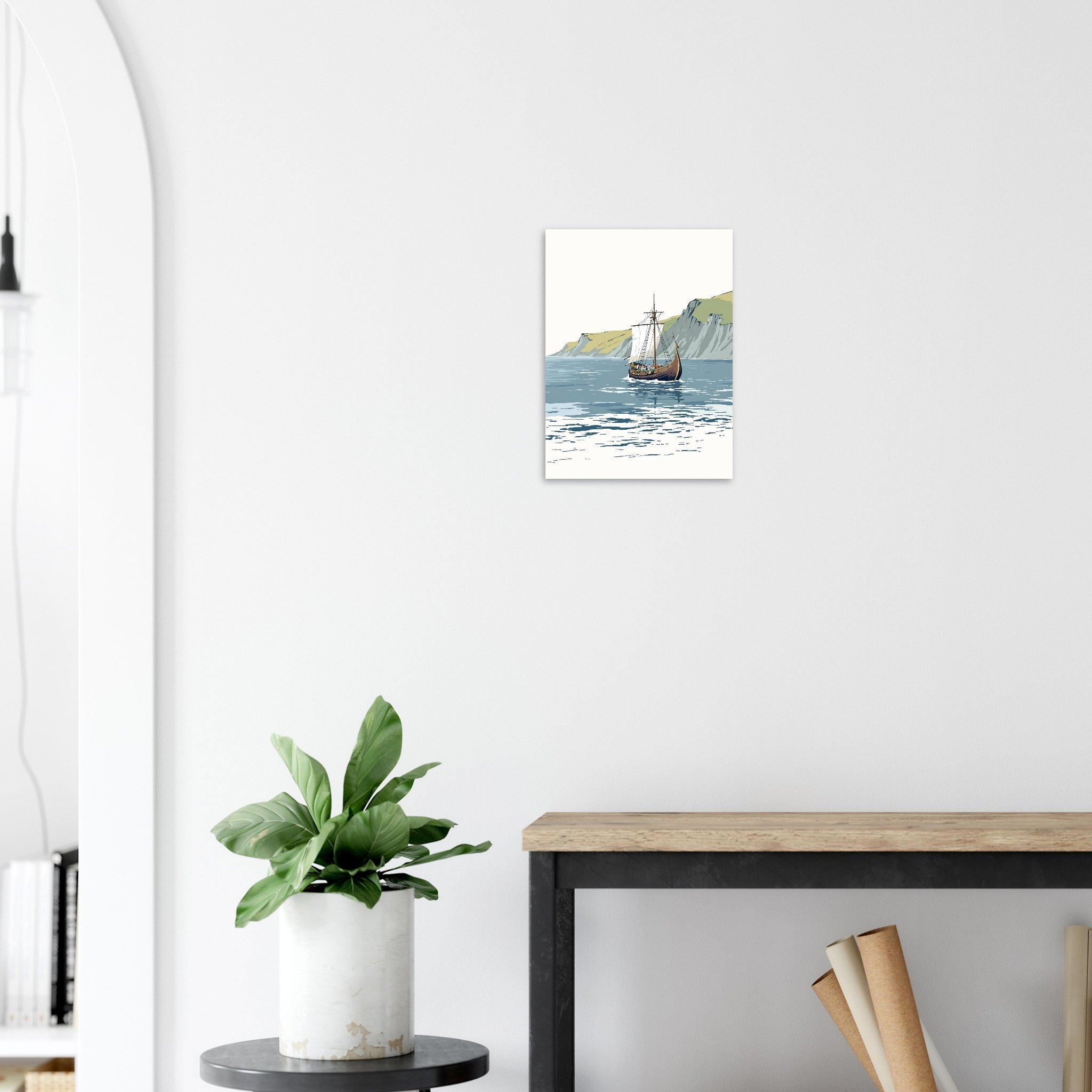 Viking Longship Art Art Print Art Print — detail view | Wild Thread Co