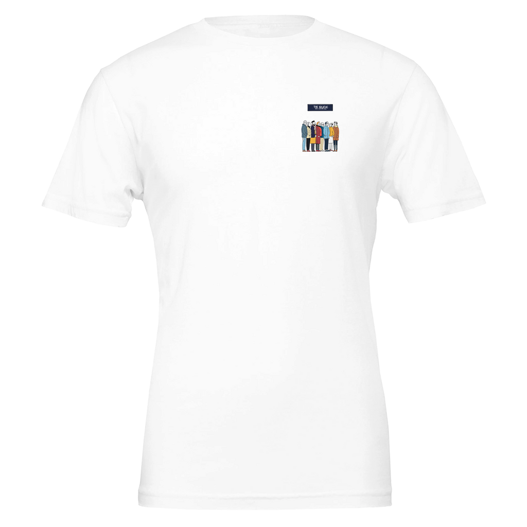 Queue As Institution T-Shirt — detail view | Wild Thread Co