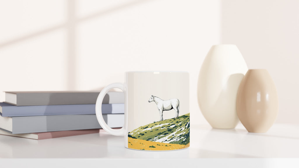 Chalk White Horse Hill Prehistoric Mug Coffee Tea Ceramic 11oz — Mug | Wild Thread Co