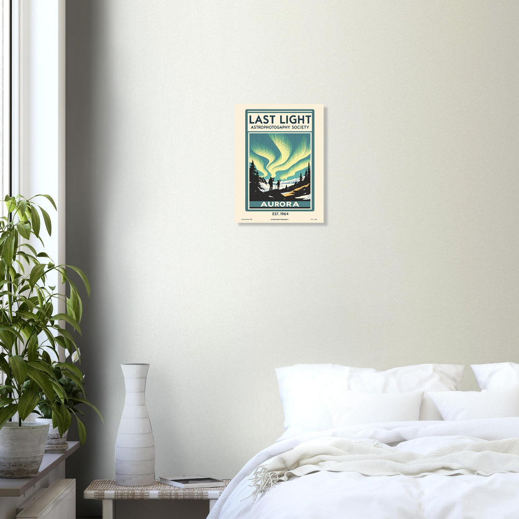Last Light Vintage Travel Poster Art Print — detail view | Wild Thread Co