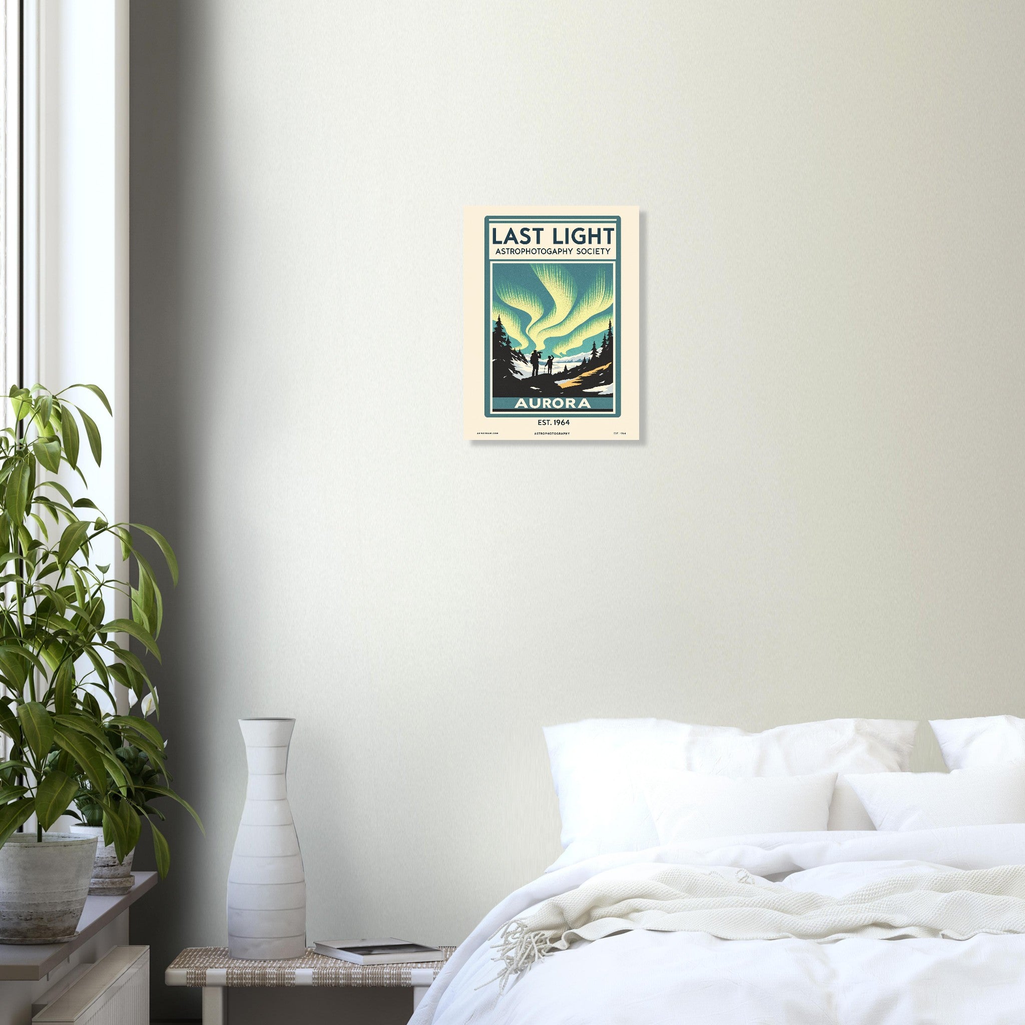 Last Light Vintage Travel Poster Art Print — detail view | Wild Thread Co
