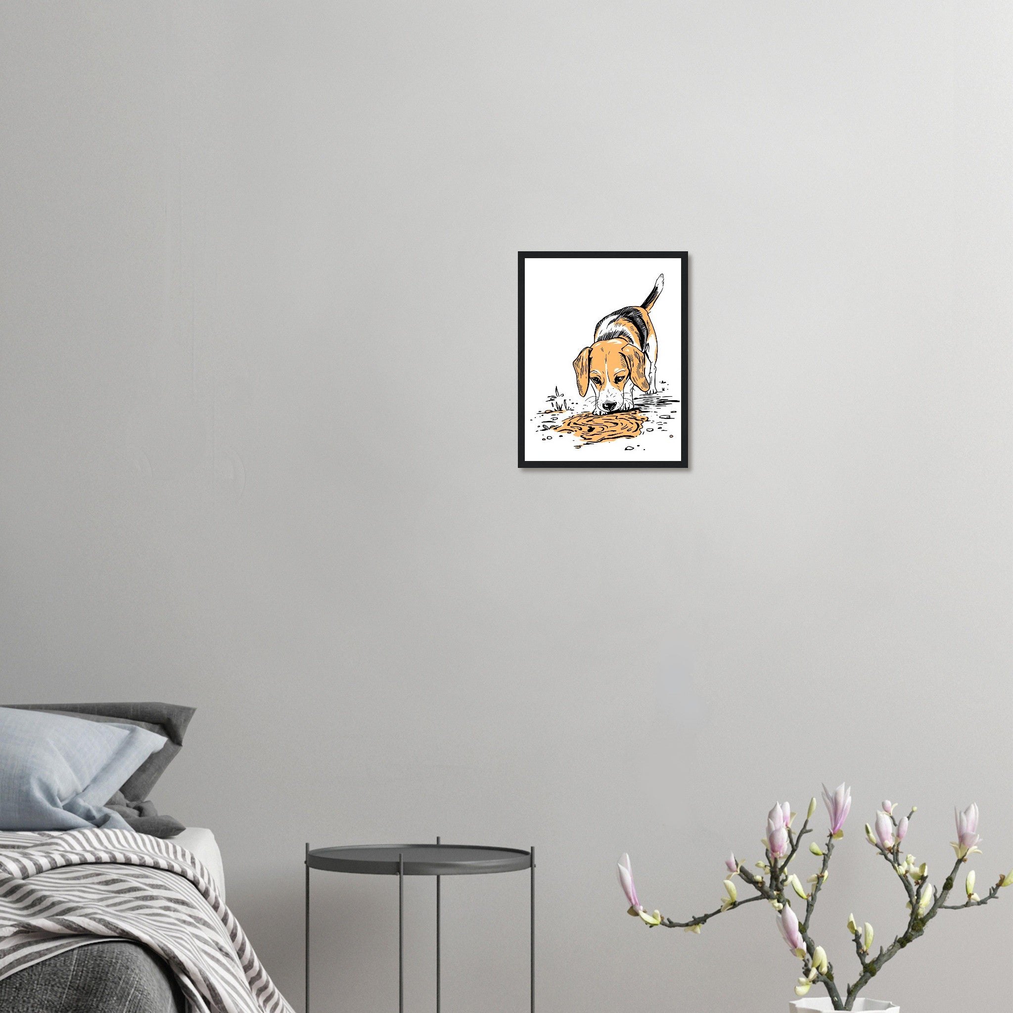 Beagle Nose Art Framed Print Wall Art Ready to Hang UK — Framed Art Print | Wild Thread Co