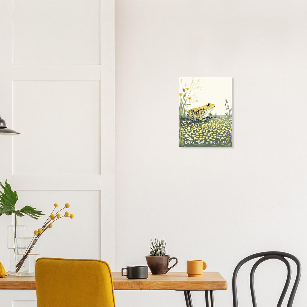 Spring Frog Pond Spawn Garden Wildlife Art A1 UK Art Print Art Print — detail view | Wild Thread Co
