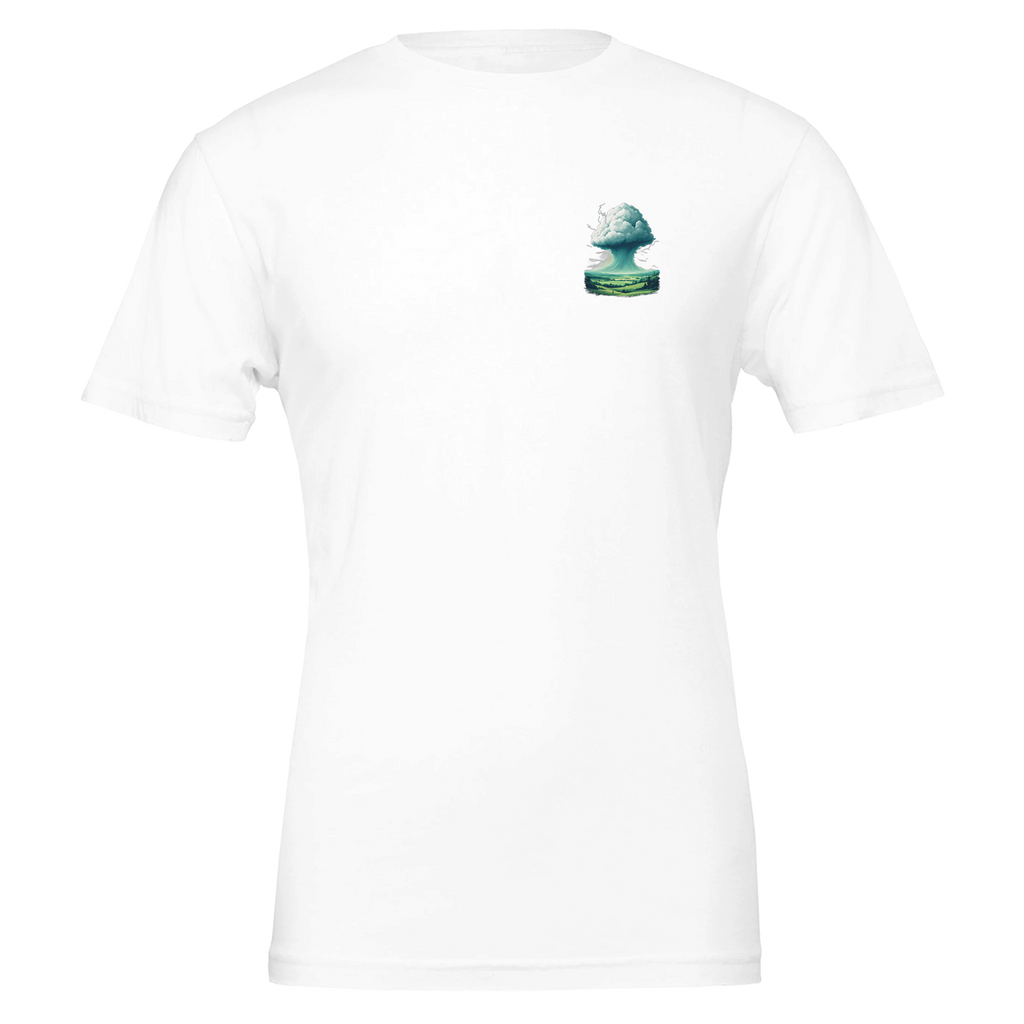 Summer Thunderstorm Valley Anvil Cloud T-Shirt — detail view | Wild Thread Co