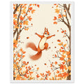 Red Squirrel Native Framed Art Print — detail view | Wild Thread Co