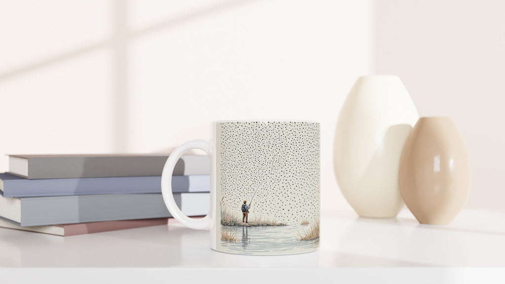 Chalk Stream Trout Rising Mayfly Mug Coffee Tea Ceramic 11oz — Mug | Wild Thread Co