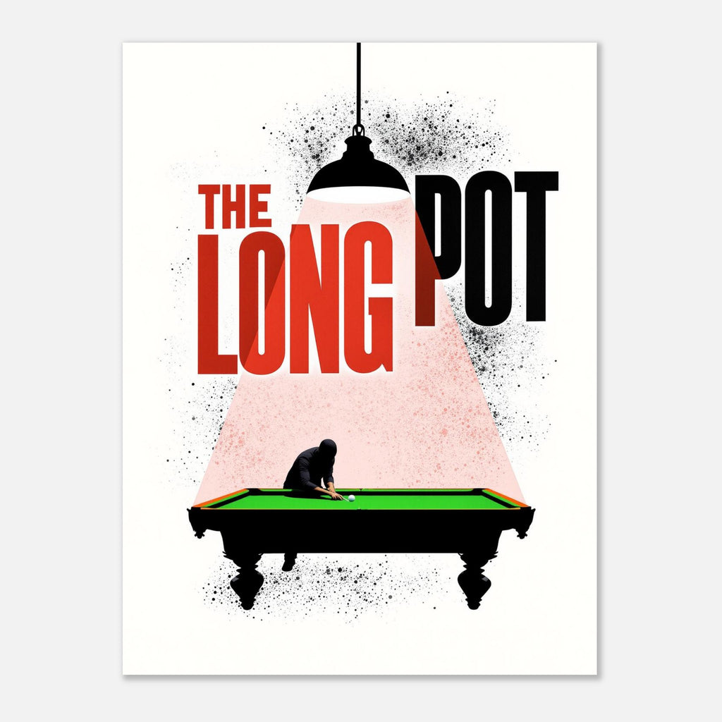 The Long Pot Film Noir Snooker A1 Art Print Art Print — detail view | Wild Thread Co