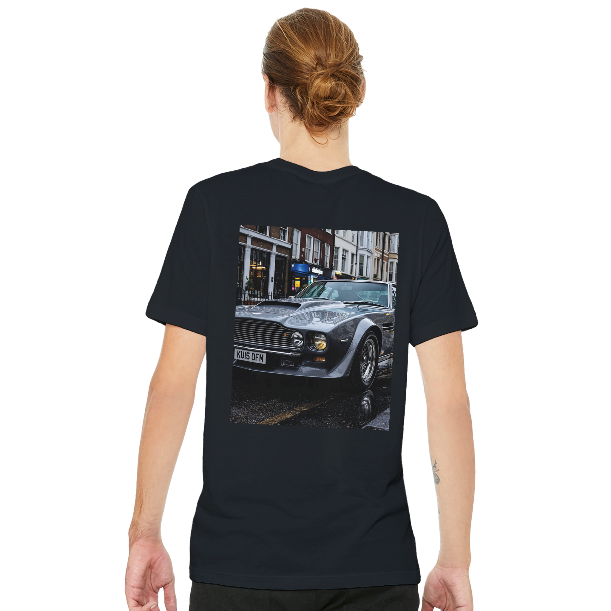 Aston Martin V8 Vantage 77 T-Shirt — detail view | Wild Thread Co