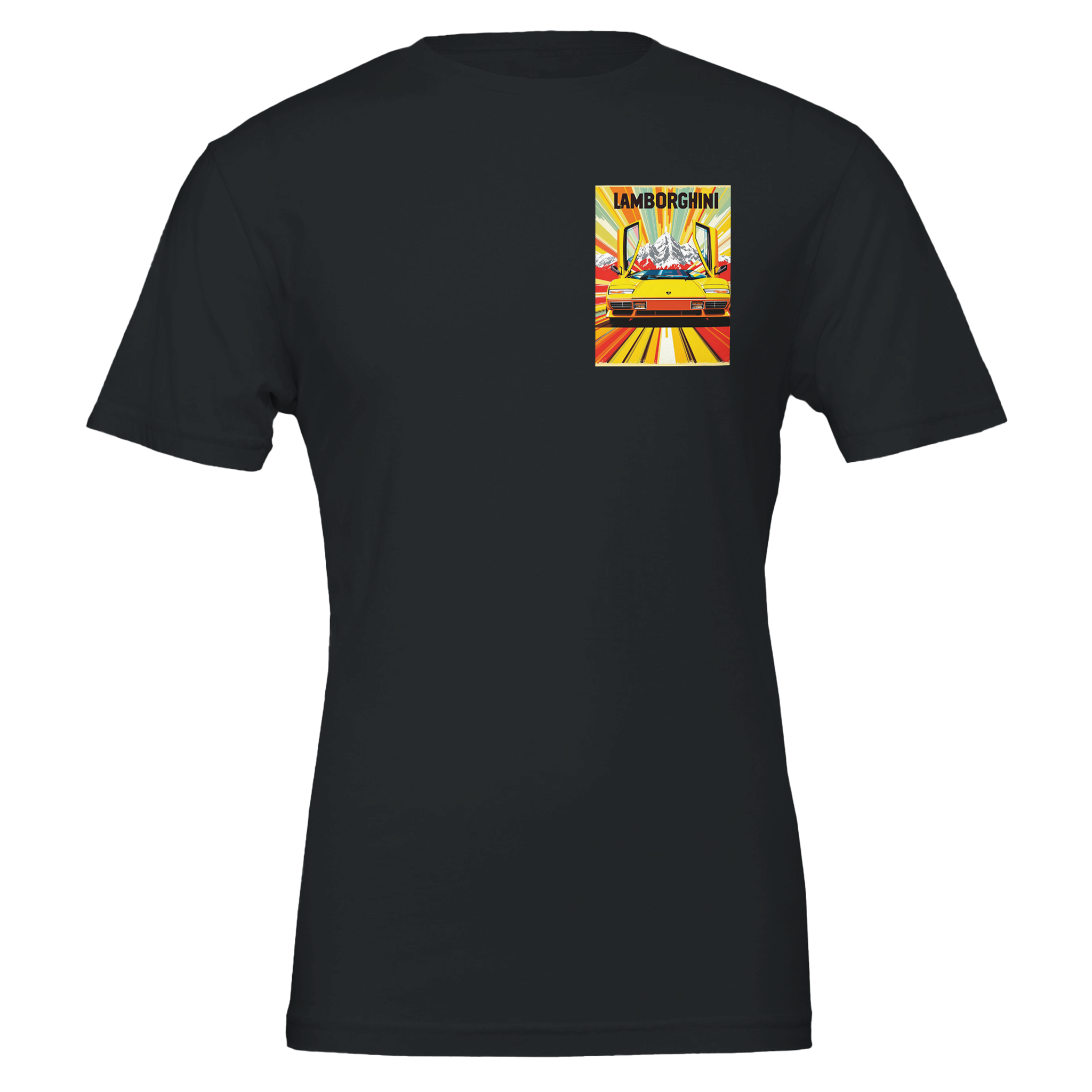 Lamborghini Countach Lp400 Yellow — T-Shirt | Wild Thread Co UK