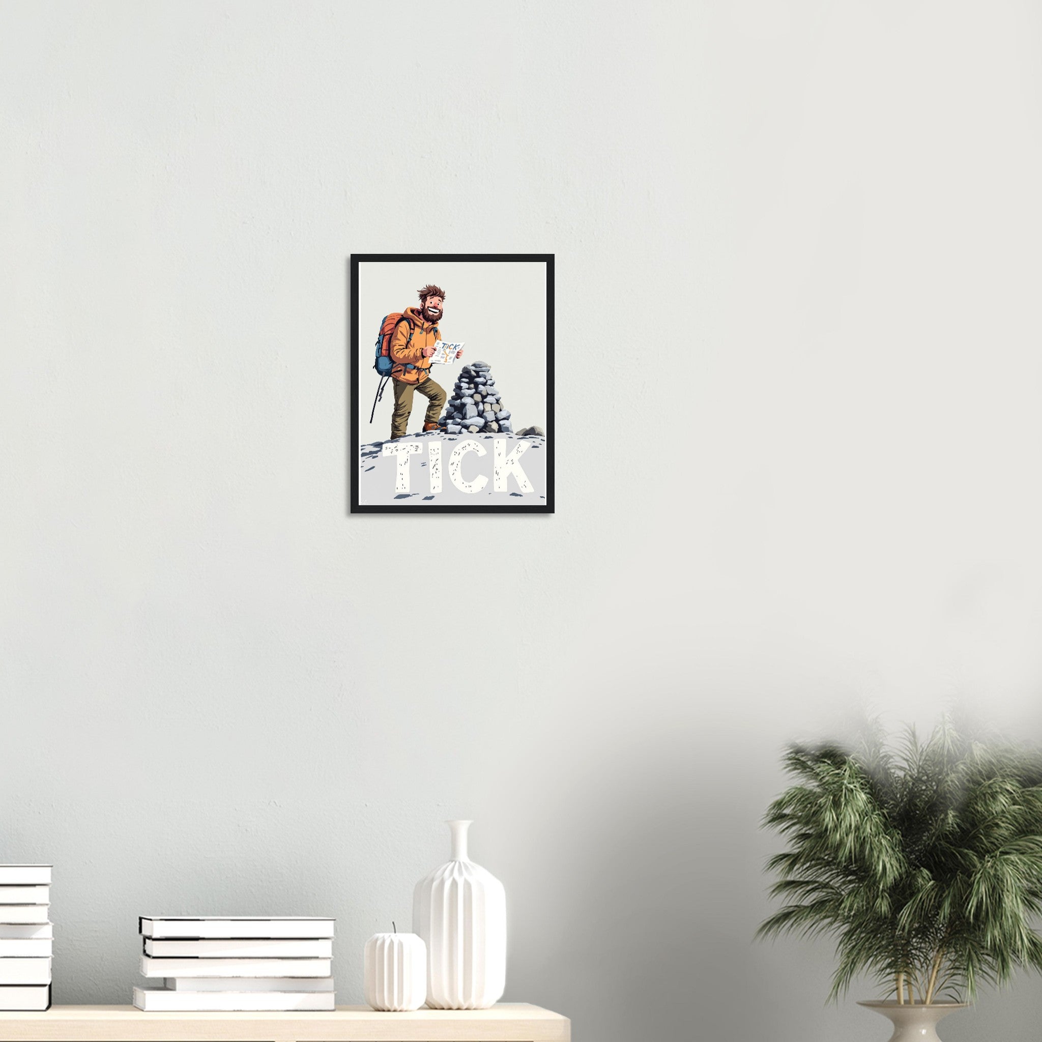First Munro Summit Tick Framed Print Wall Art Ready to Hang UK Framed Art Print — detail view | Wild Thread Co