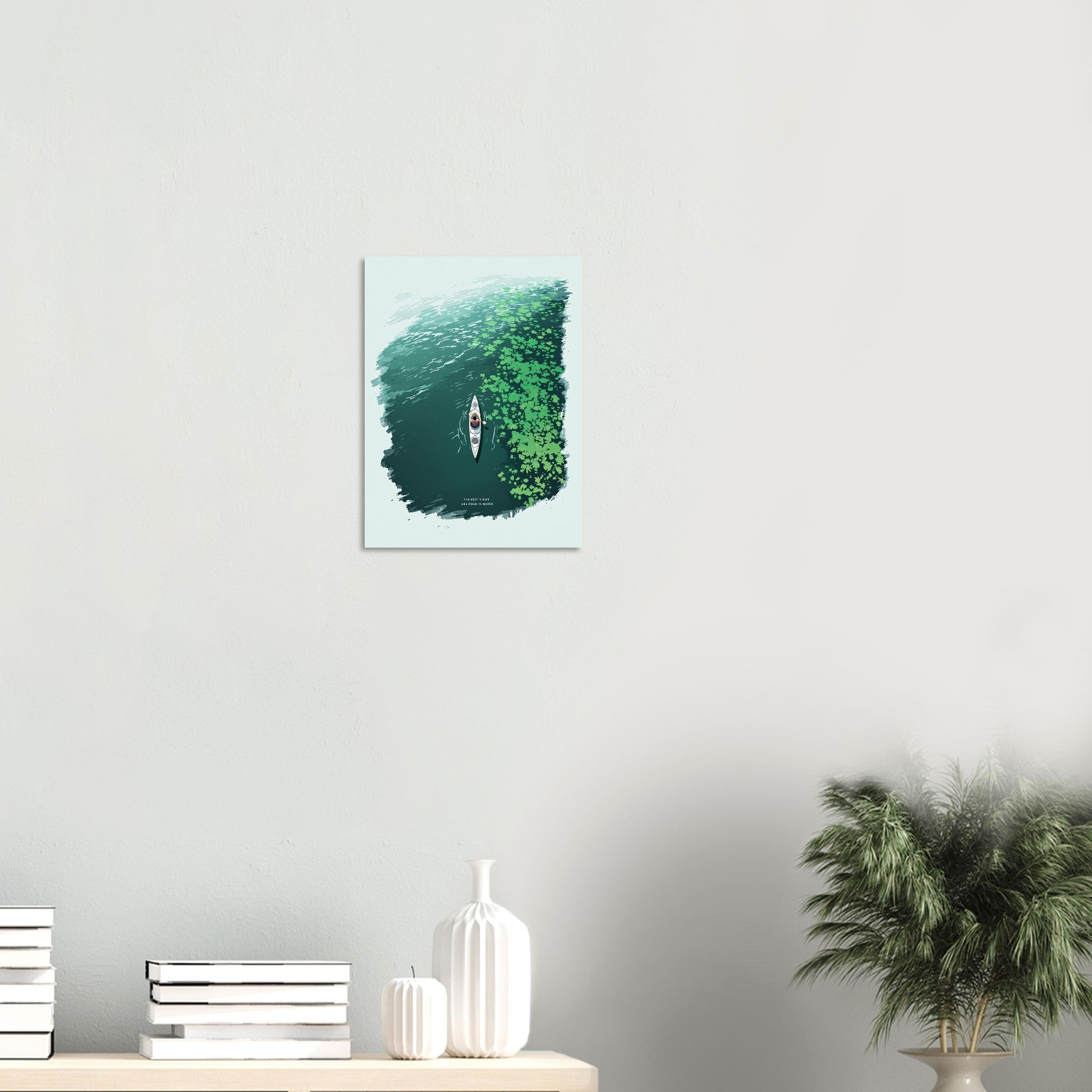 Sea Kayak Aerial View Art Print Art Print — detail view | Wild Thread Co