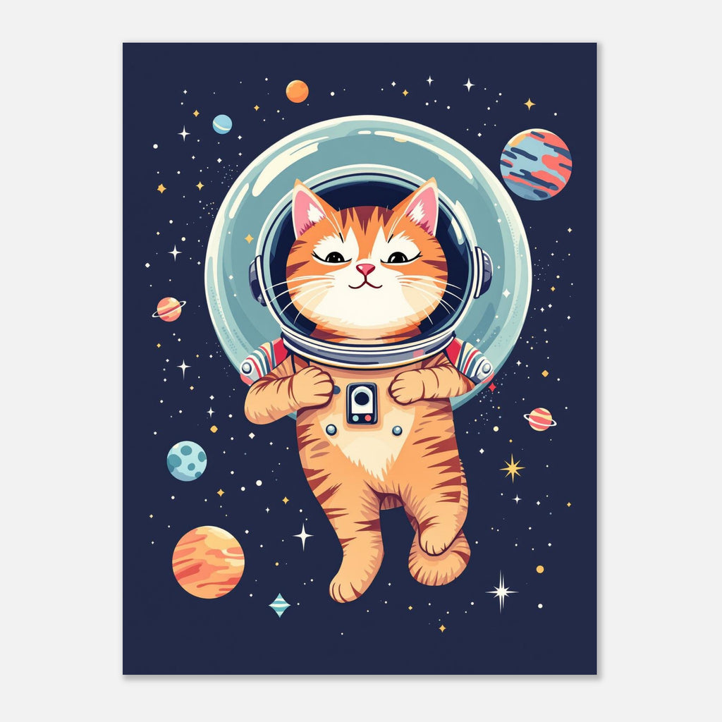 Cat Astronaut Art Print Poster Wall Art UK — Art Print | Wild Thread Co