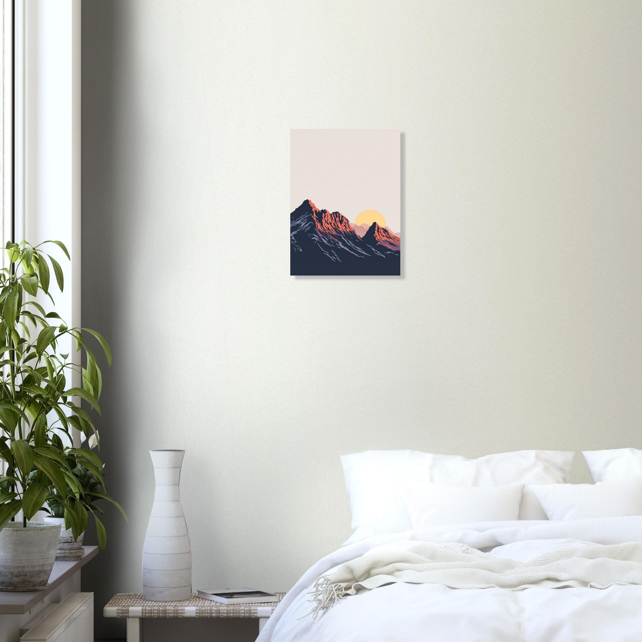 Langdale Pikes Silhouette Lake District A1 UK Art Print Art Print — detail view | Wild Thread Co
