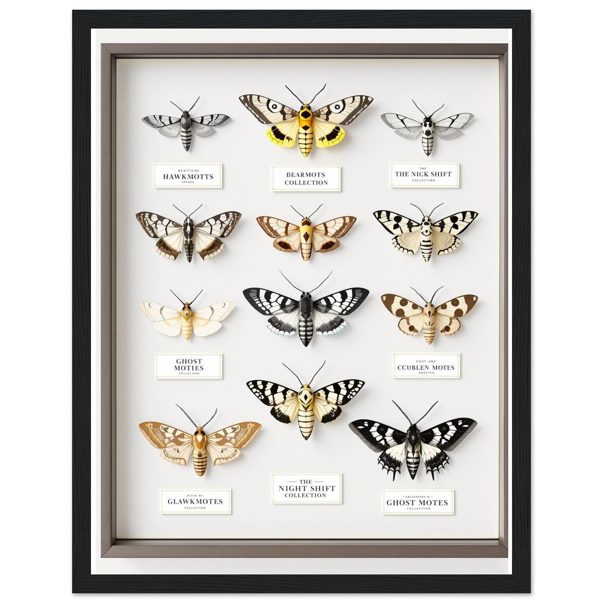 Moth Collector Specimen Case Framed Print Wall Art Ready to Hang UK — Framed Art Print | Wild Thread Co UK